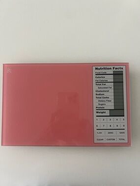 Pink Digital Kitchen Scale with Nutrition Facts Display